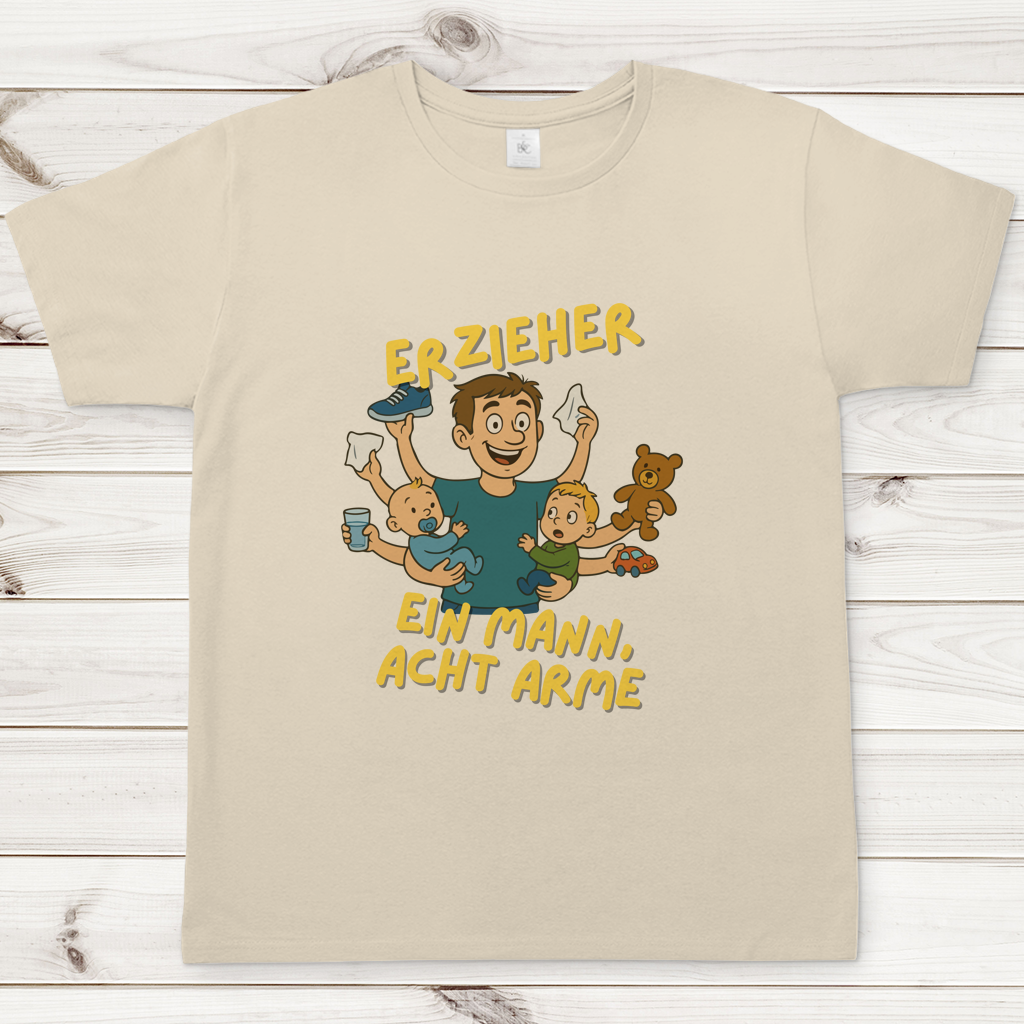 Herren T-Shirt Erzieher - Ein Mann acht Arme
