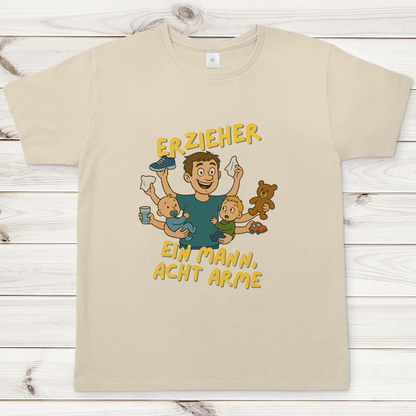 Herren T-Shirt Erzieher - Ein Mann acht Arme