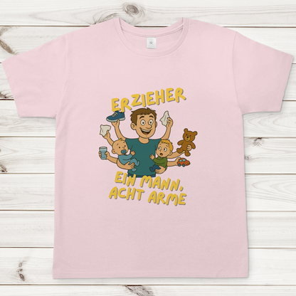 Herren T-Shirt Erzieher - Ein Mann acht Arme