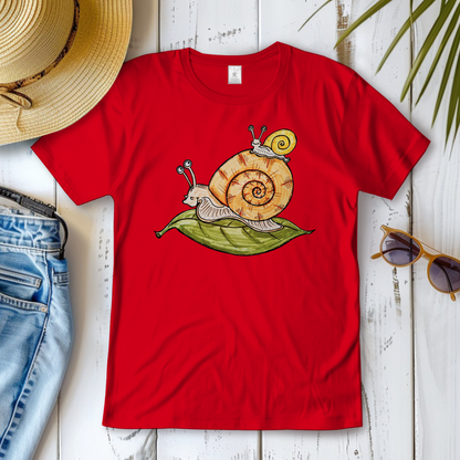 Damen T-Shirt Krabbelcrew Schnecke on Tour