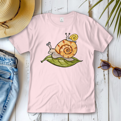 Damen T-Shirt Krabbelcrew Schnecke on Tour