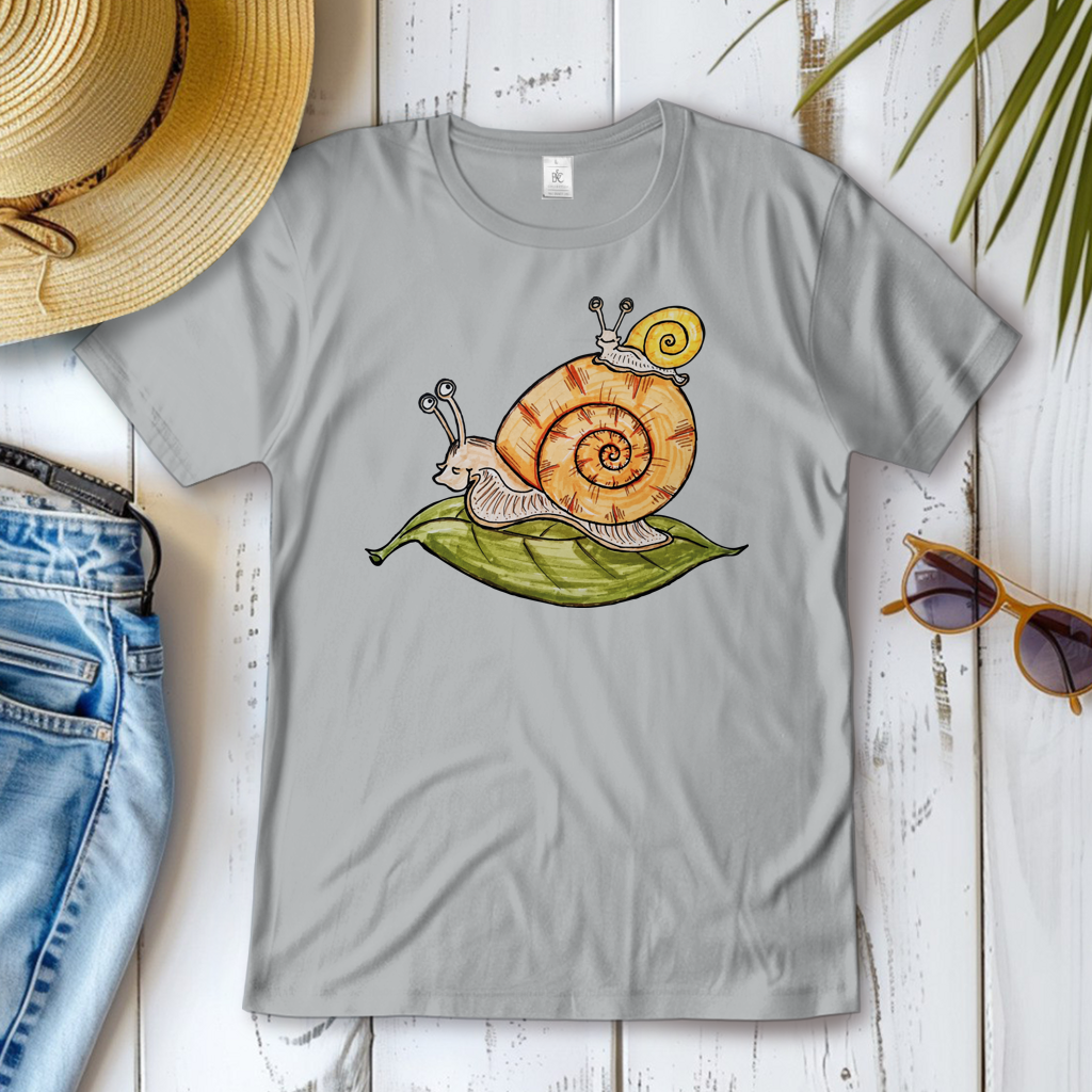 Damen T-Shirt Krabbelcrew Schnecke on Tour