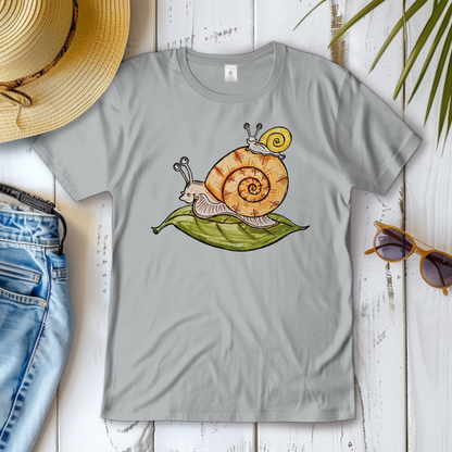 Damen T-Shirt Krabbelcrew Schnecke on Tour