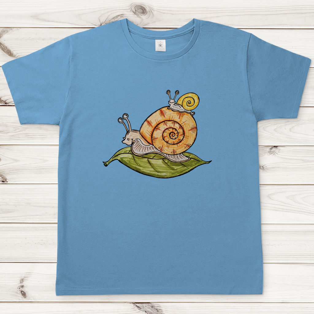Herren T-Shirt Krabbelcrew Schnecke on Tour