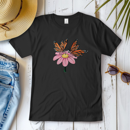 Damen T-Shirt Krabbelcrew Schmetterlinge