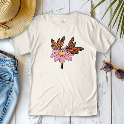 Damen T-Shirt Krabbelcrew Schmetterlinge