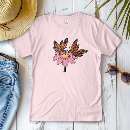 Damen T-Shirt Krabbelcrew Schmetterlinge