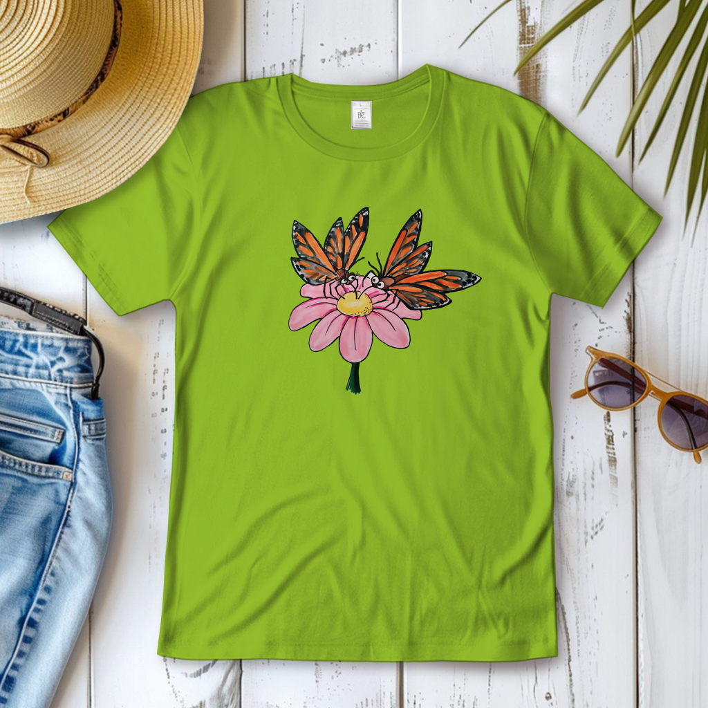 Damen T-Shirt Krabbelcrew Schmetterlinge