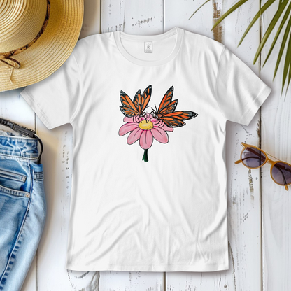 Damen T-Shirt Krabbelcrew Schmetterlinge