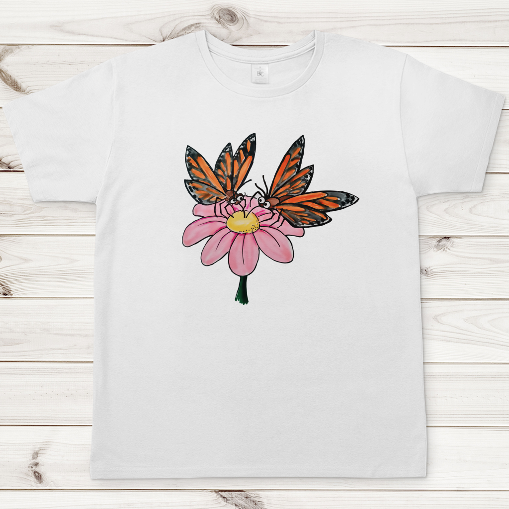 Herren T-Shirt Krabbelcrew Schmetterlinge