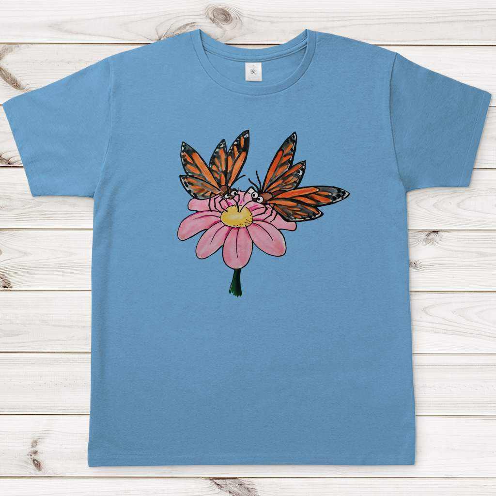 Herren T-Shirt Krabbelcrew Schmetterlinge