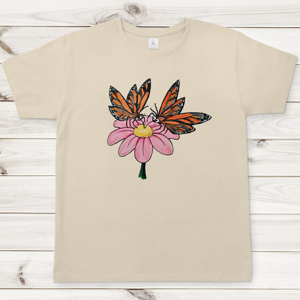 Herren T-Shirt Krabbelcrew Schmetterlinge