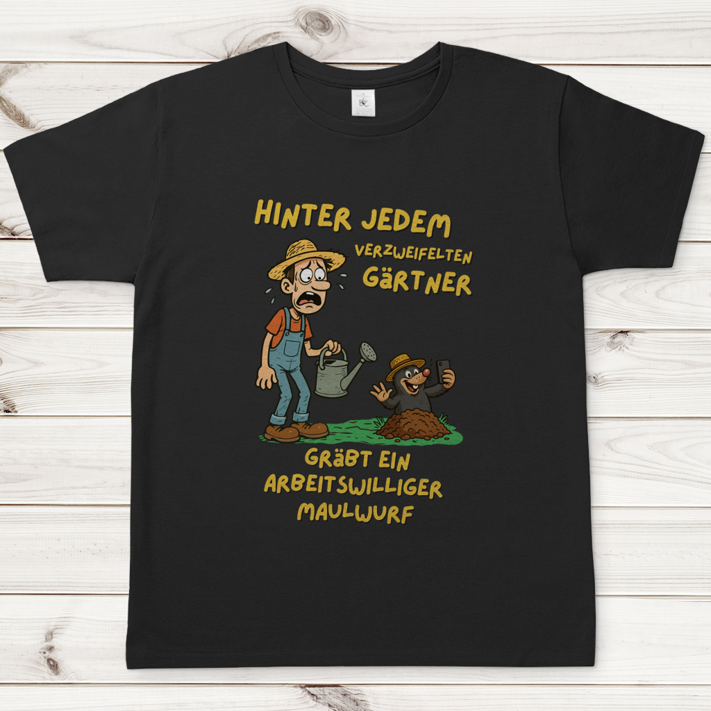 Herren T-Shirt Maulwurf  vs. Gärtner
