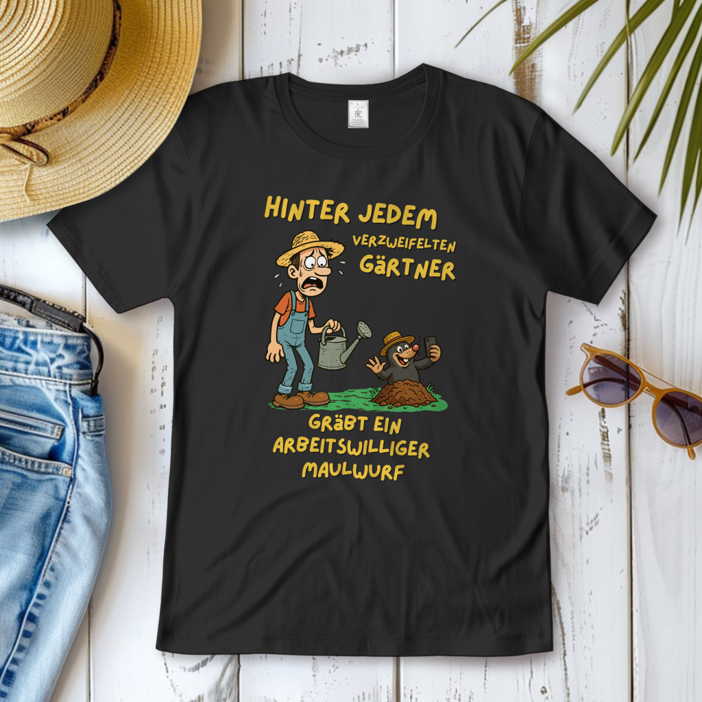 Damen T-Shirt Maulwurf  vs. Gärtner