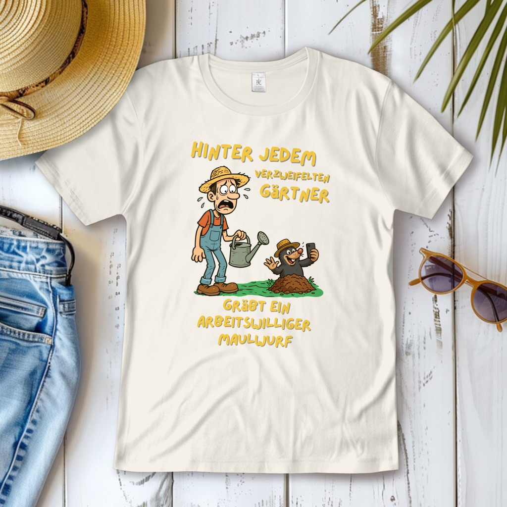 Damen T-Shirt Maulwurf  vs. Gärtner