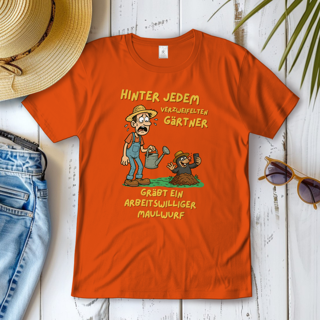 Damen T-Shirt Maulwurf  vs. Gärtner