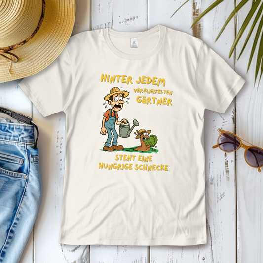 Damen T-Shirt Schnecke vs. Gärtner