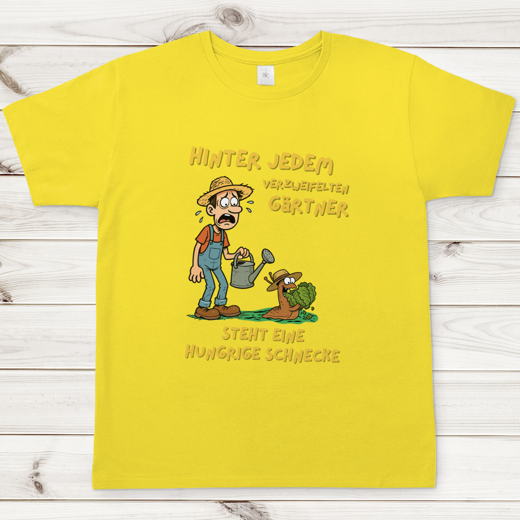 Herren T-Shirt Schnecke vs. Gärtner
