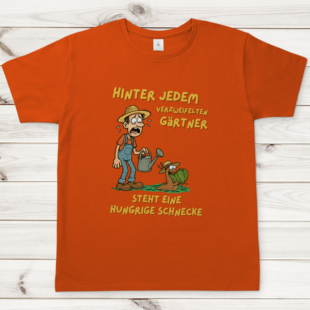 Herren T-Shirt Schnecke vs. Gärtner