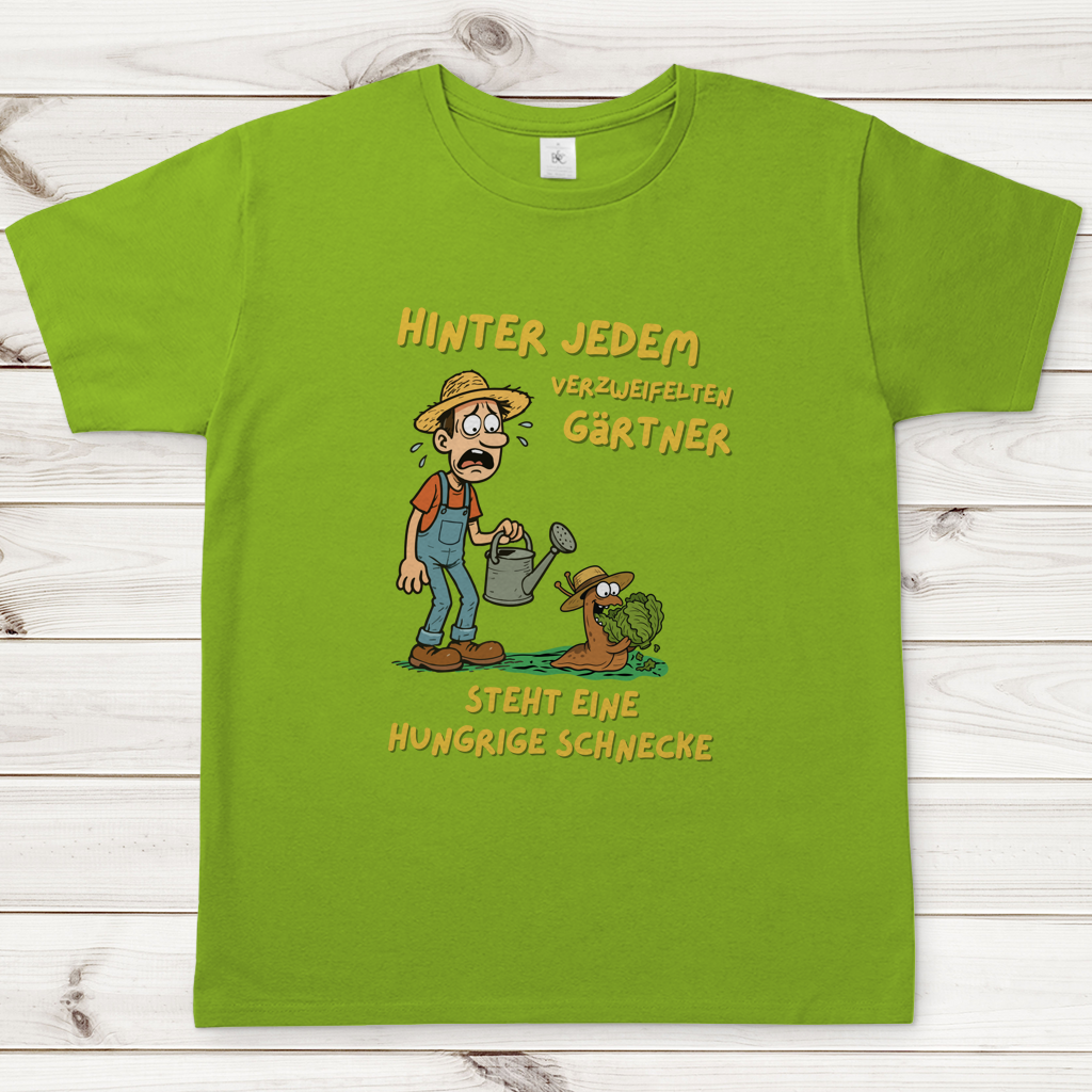 Herren T-Shirt Schnecke vs. Gärtner
