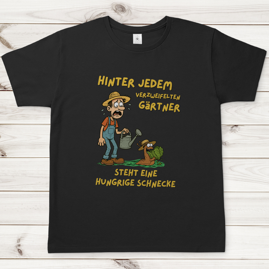 Herren T-Shirt Schnecke vs. Gärtner