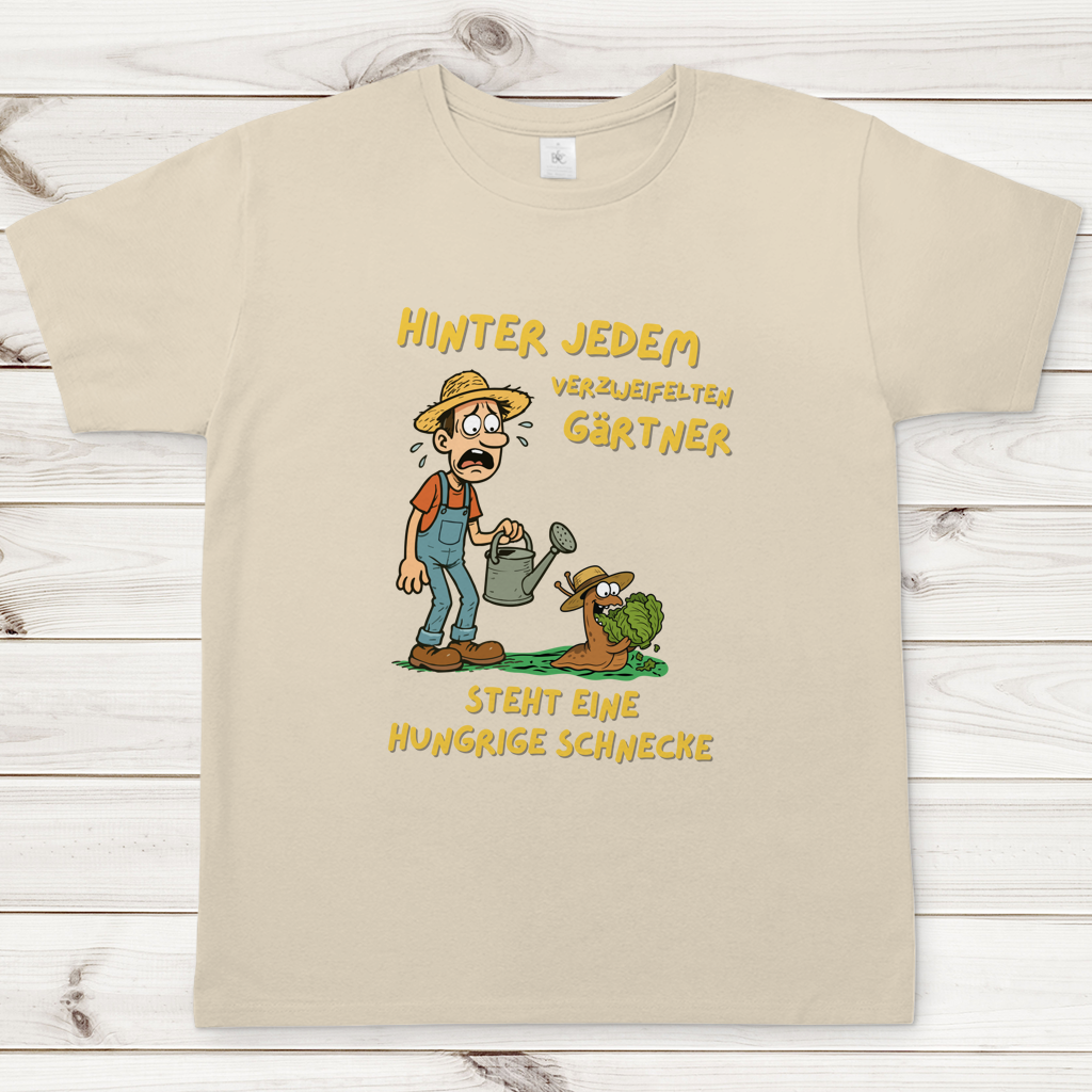 Herren T-Shirt Schnecke vs. Gärtner