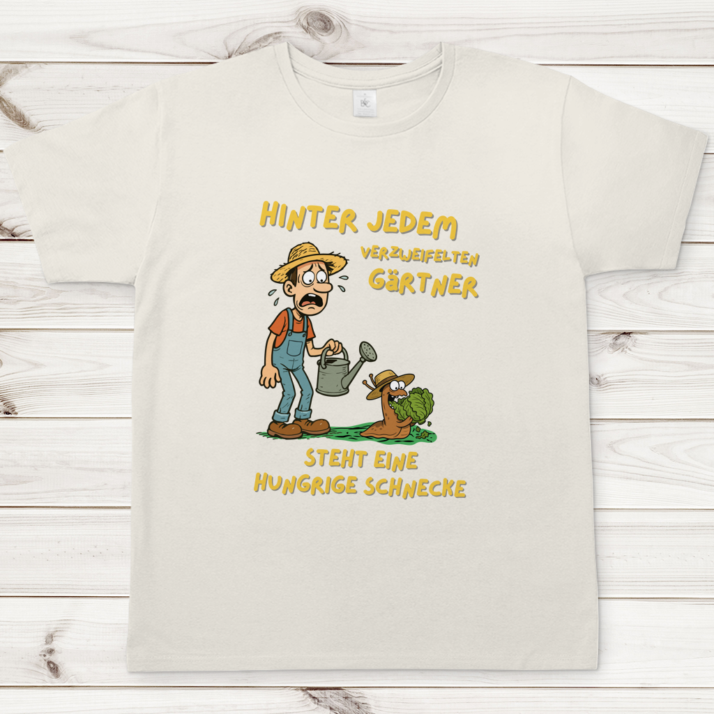 Herren T-Shirt Schnecke vs. Gärtner
