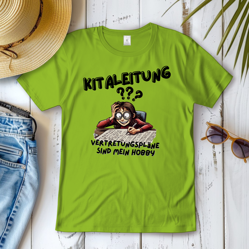 Damen T-Shirt Kitaleitung - Vertretungspläne sind mein Hobby