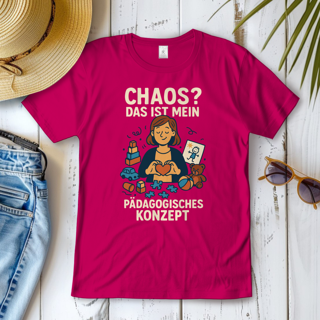 Damen T-Shirt Chaos ist mein Pädagogisches Konzept