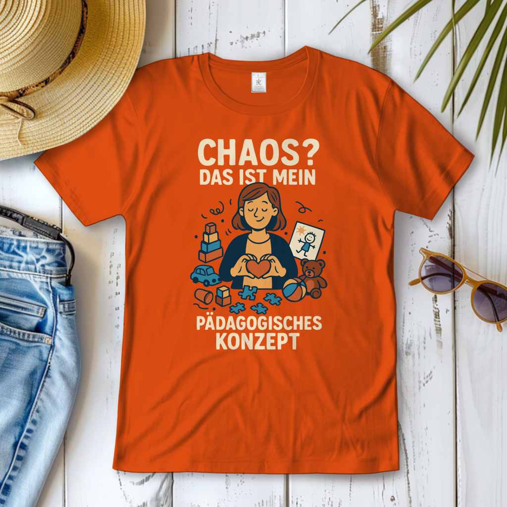 Damen T-Shirt Chaos ist mein Pädagogisches Konzept