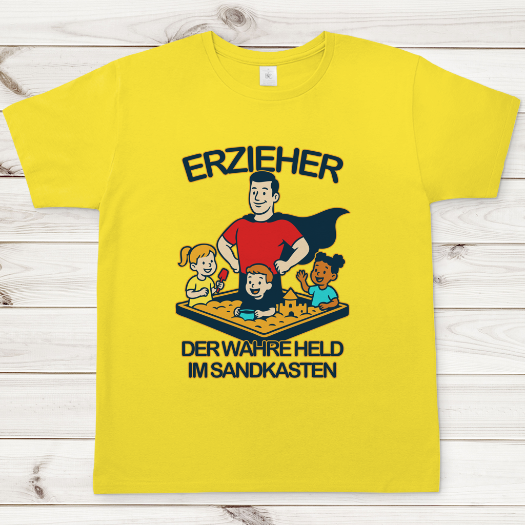 Herren T-Shirt Erzieher - Der wahre Held im Sandkasten