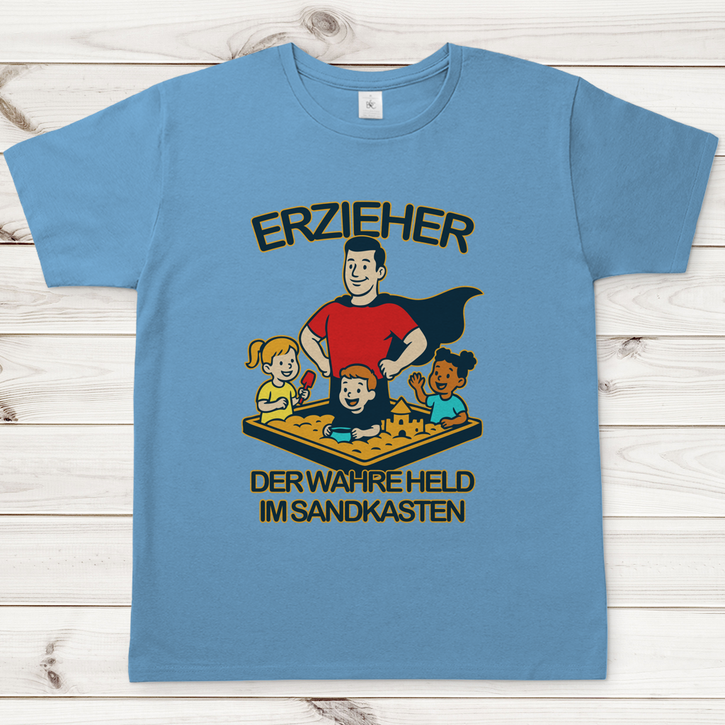 Herren T-Shirt Erzieher - Der wahre Held im Sandkasten