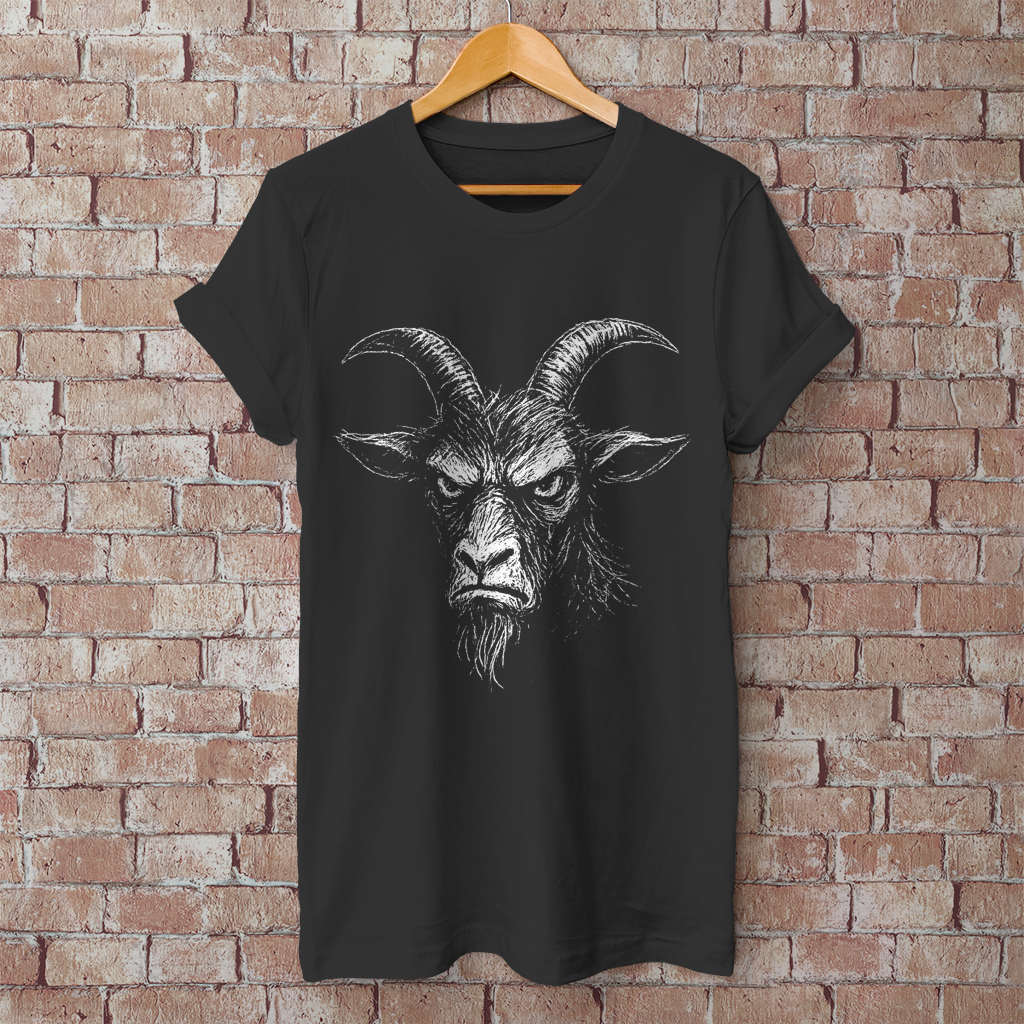 Herren T-Shirt Böse Ziege