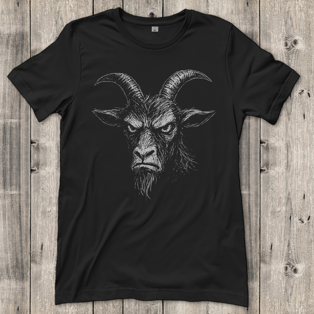 Damen T-Shirt Böse Ziege