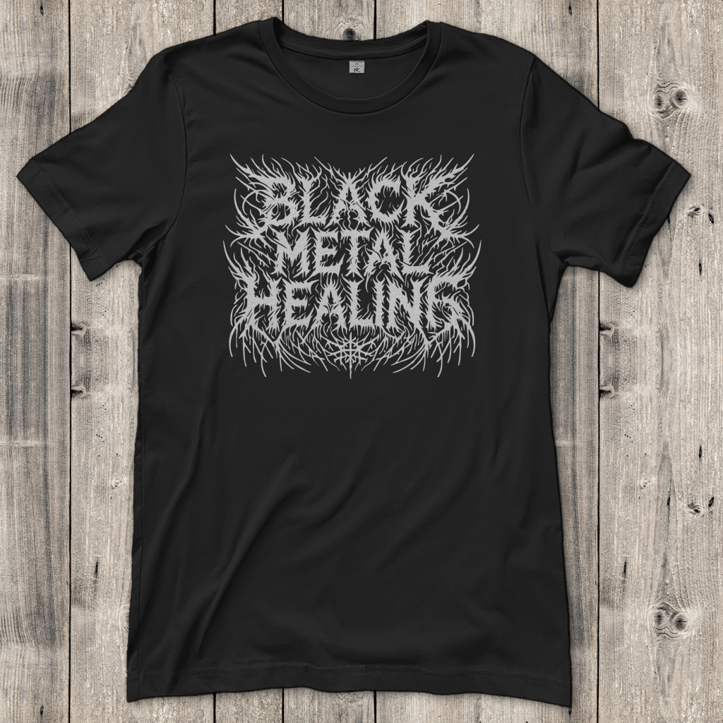 Damen T-Shirt Black Metal Healing