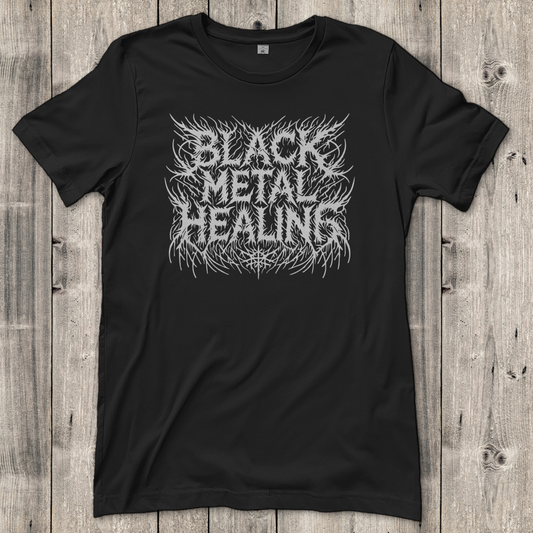 Damen T-Shirt Black Metal Healing