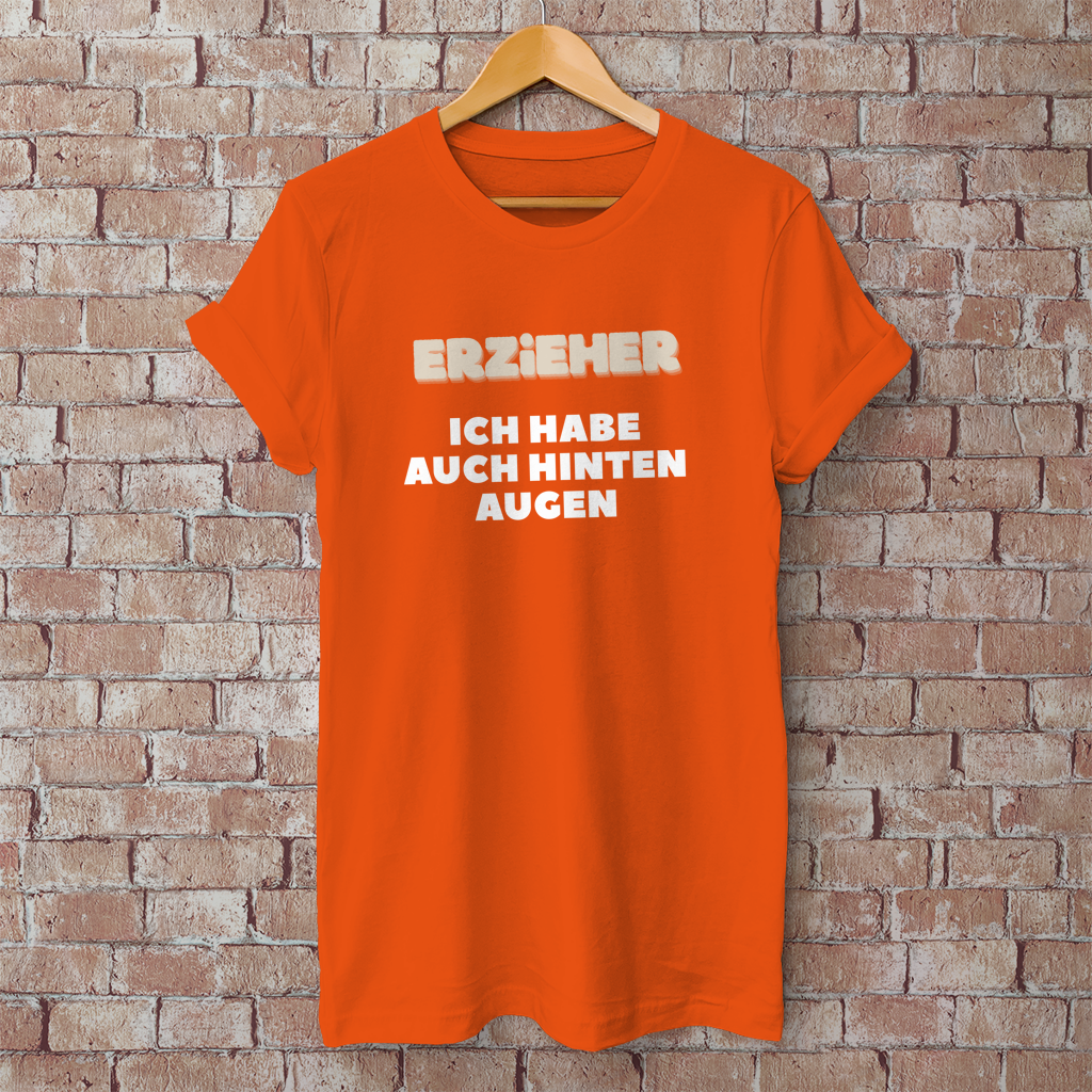 Herren T-Shirt Erzieher - Ich habe auch hinten Augen