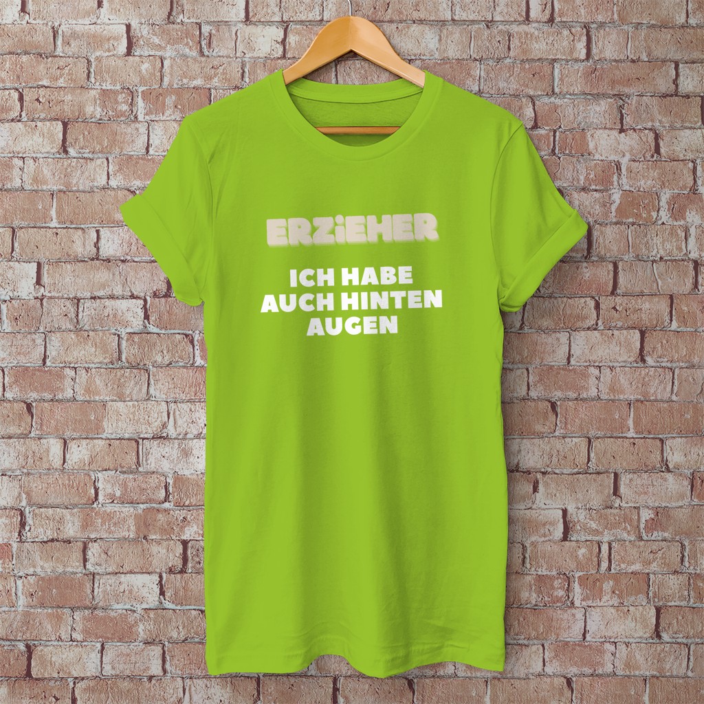Herren T-Shirt Erzieher - Ich habe auch hinten Augen