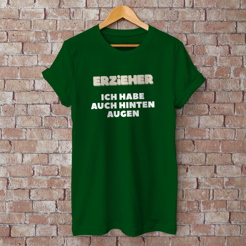Herren T-Shirt Erzieher - Ich habe auch hinten Augen