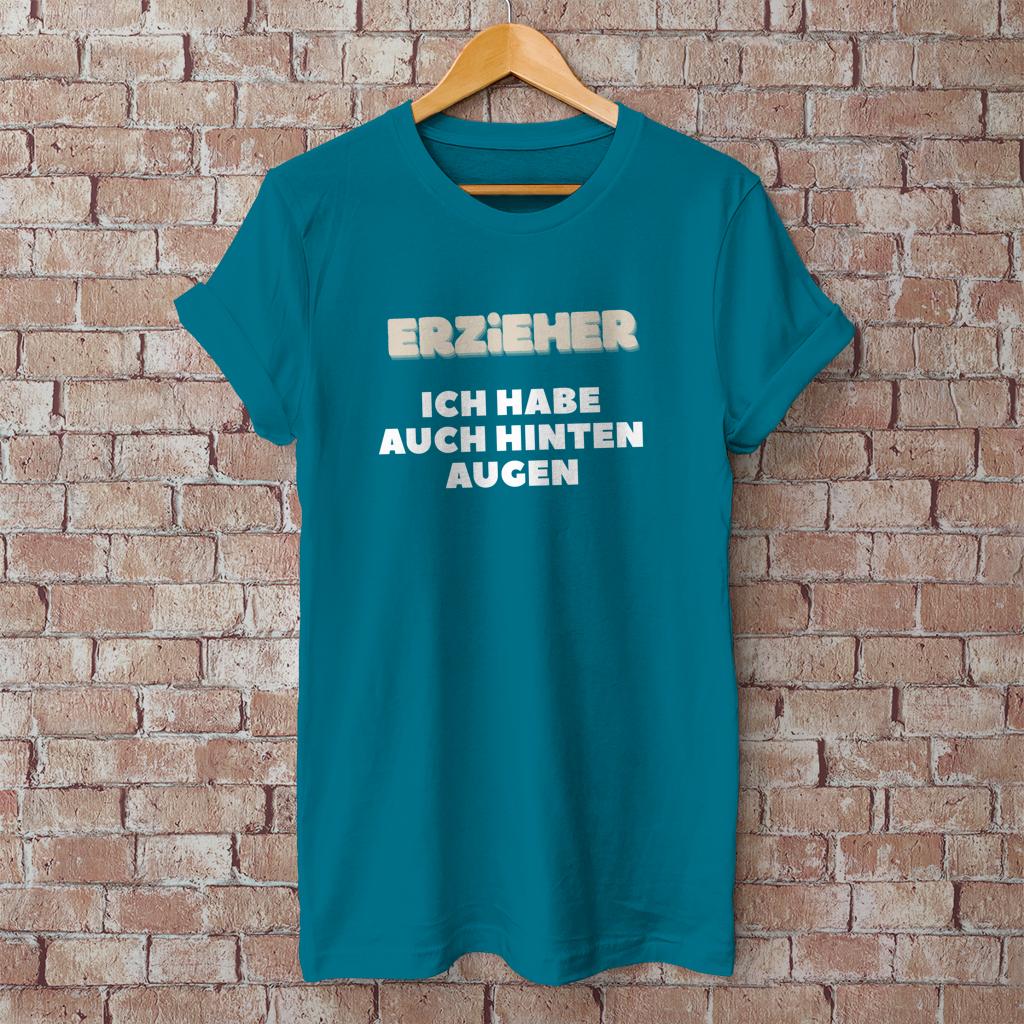Herren T-Shirt Erzieher - Ich habe auch hinten Augen