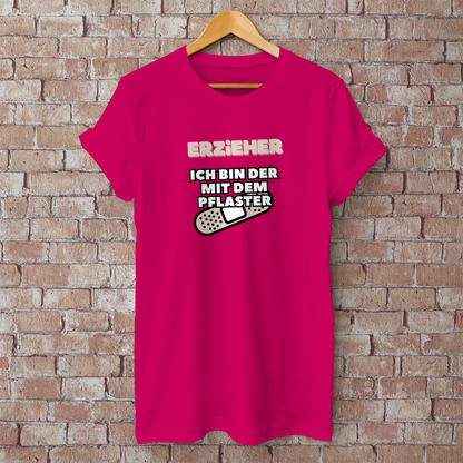 Herren T-Shirt Erzieher - Ich bin der mit dem Pflaster