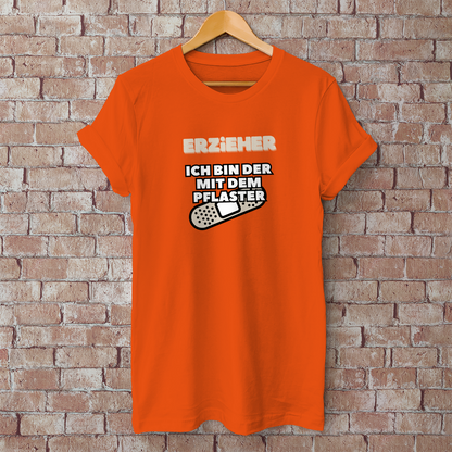 Herren T-Shirt Erzieher - Ich bin der mit dem Pflaster