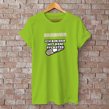 Herren T-Shirt Erzieher - Ich bin der mit dem Pflaster
