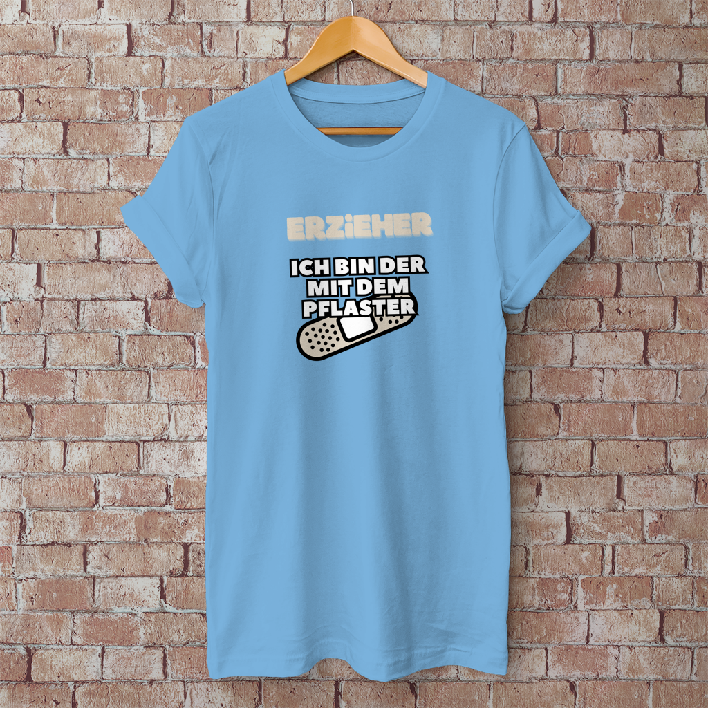 Herren T-Shirt Erzieher - Ich bin der mit dem Pflaster