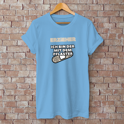 Herren T-Shirt Erzieher - Ich bin der mit dem Pflaster
