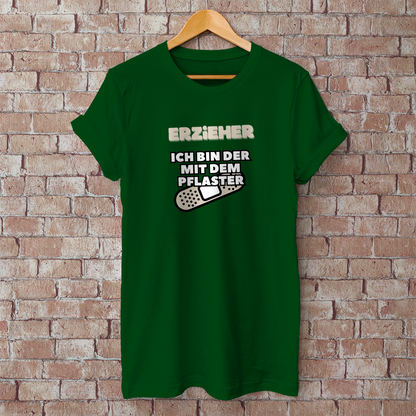 Herren T-Shirt Erzieher - Ich bin der mit dem Pflaster