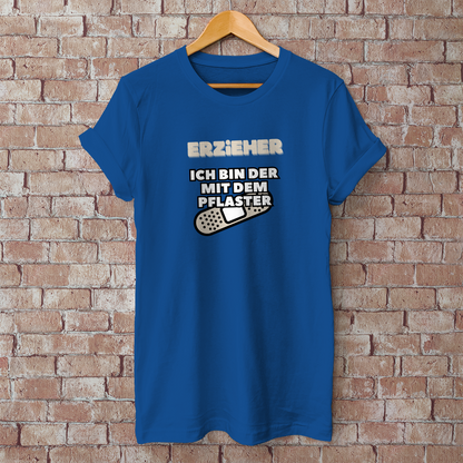 Herren T-Shirt Erzieher - Ich bin der mit dem Pflaster