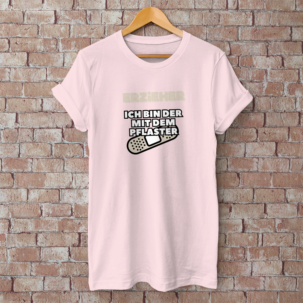 Herren T-Shirt Erzieher - Ich bin der mit dem Pflaster