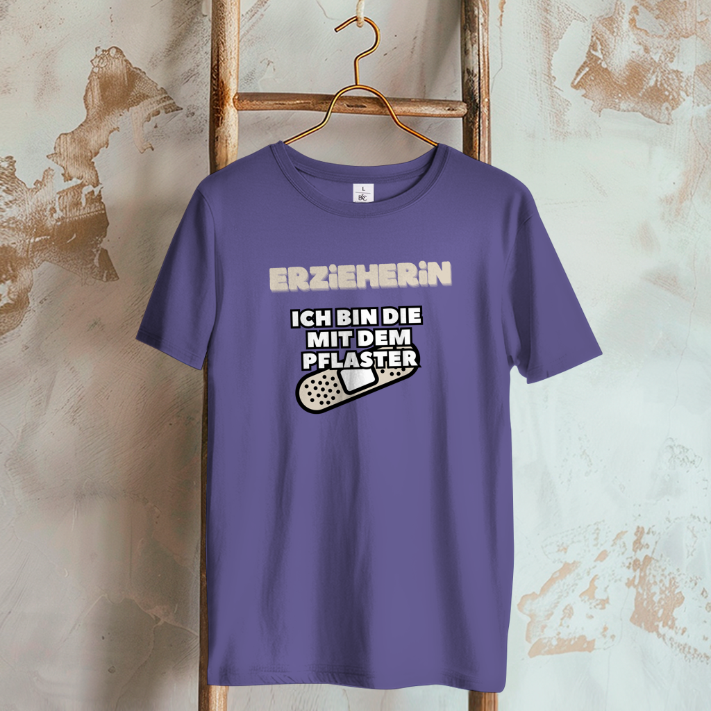 Damen T-Shirt Erzieherin - Ich bin die mit dem Pflaster
