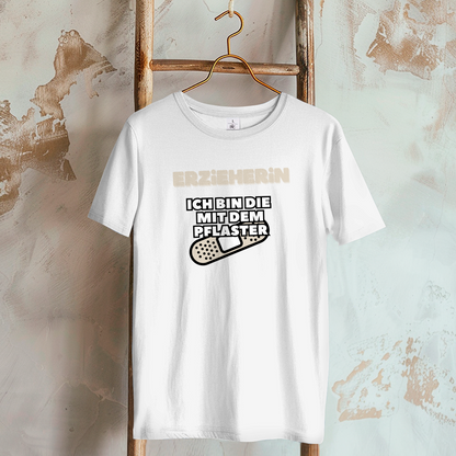 Damen T-Shirt Erzieherin - Ich bin die mit dem Pflaster